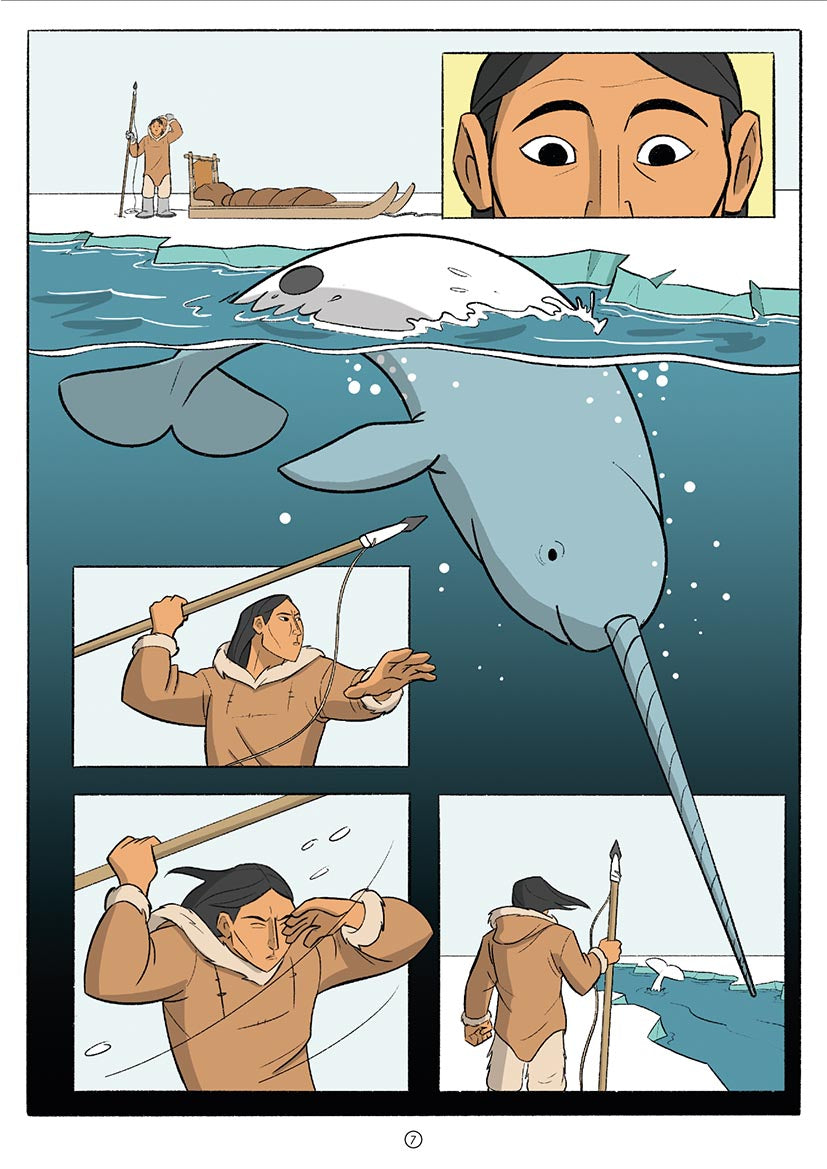 Manguaraq and the Man of the Moon (English version). Greenlandic Mythology. Comic Book PDF