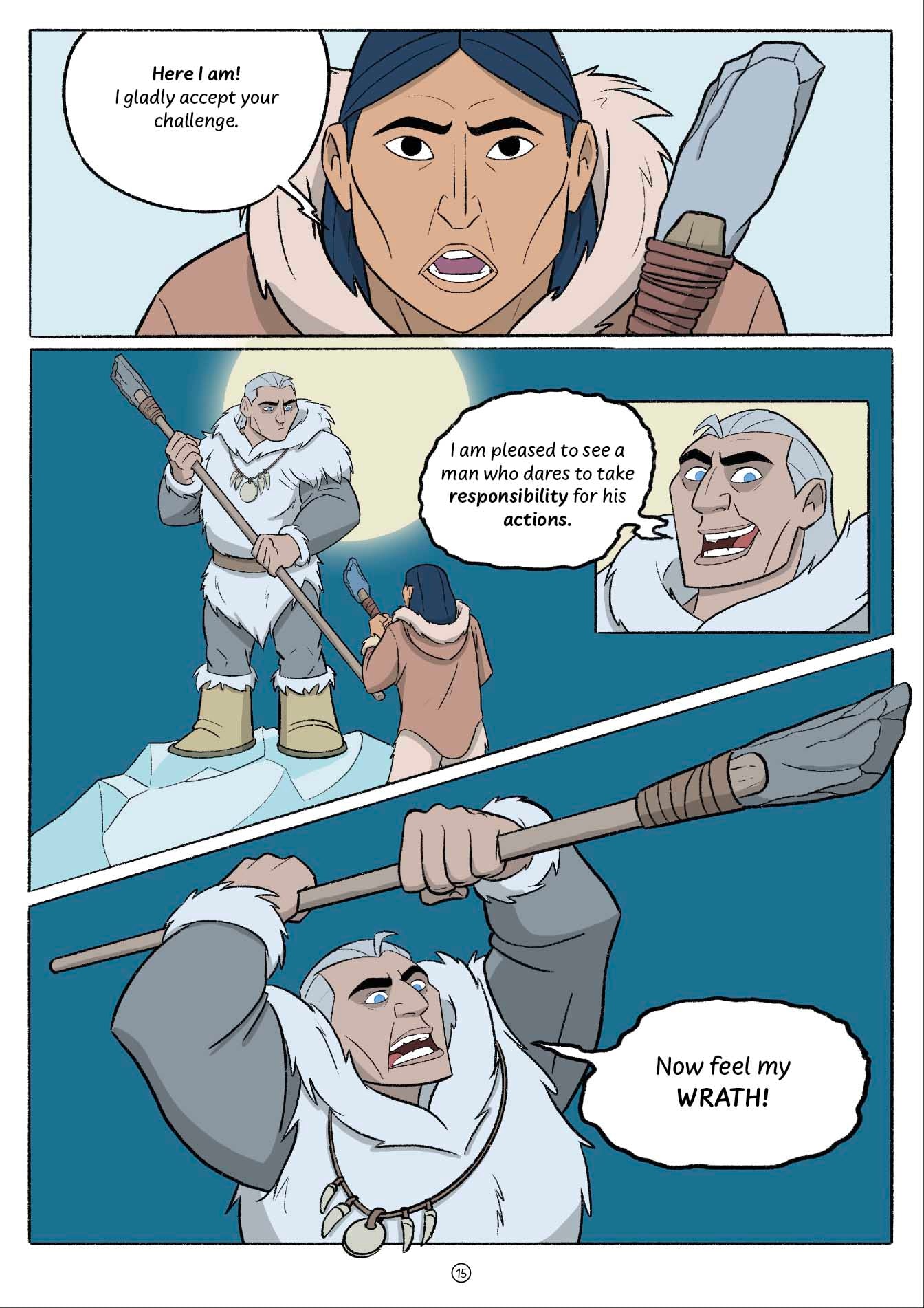 Manguaraq meets the Man of the Moon.